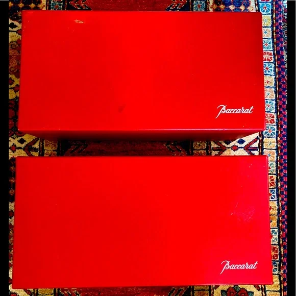 AUTHENTIC BACCARAT MILLE NUITS BOUGEOIR CRYSTAL CANDLESTICK SET OF TWO 2 - Picture 9 of 16